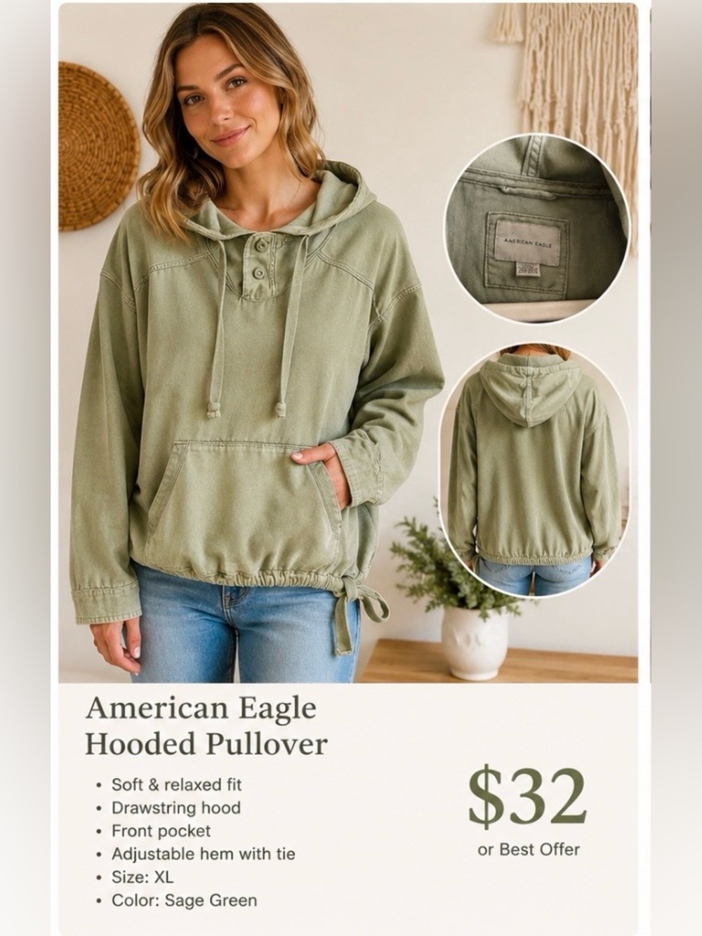 American Eagle
Hooded Pullover